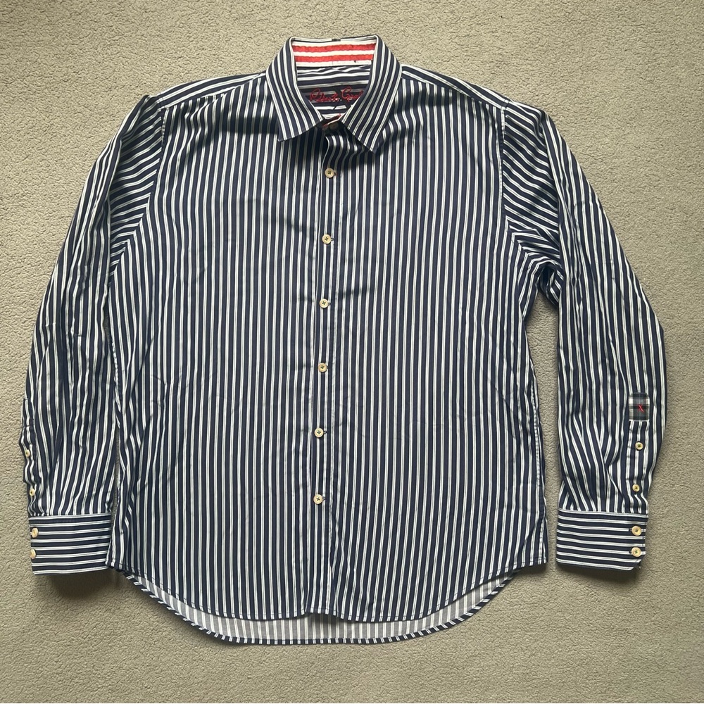 Robert Graham Shirt Mens Large Long Sleeve Tailored Fit Button Up X Collection